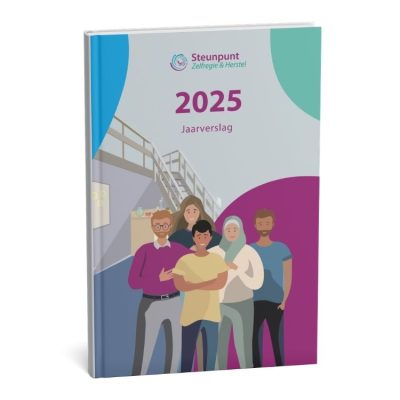 Jaarverslag 2025 mockup Steunpunt Zelfregie en Herstel